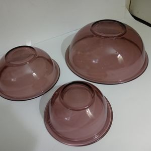 Vintage Pyrex Cranberry Set